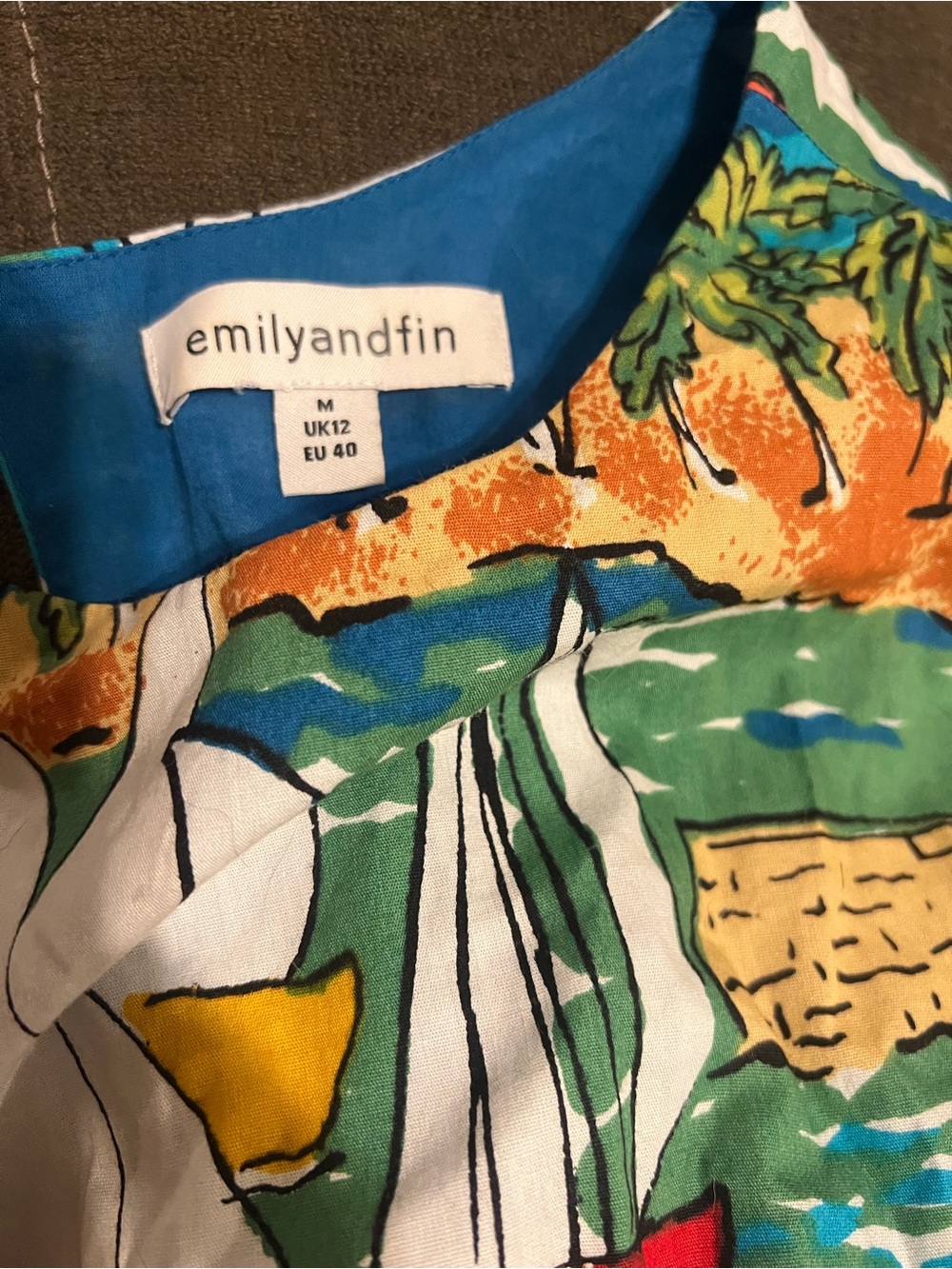 emilyandfin Green Multicolor Midi Dress